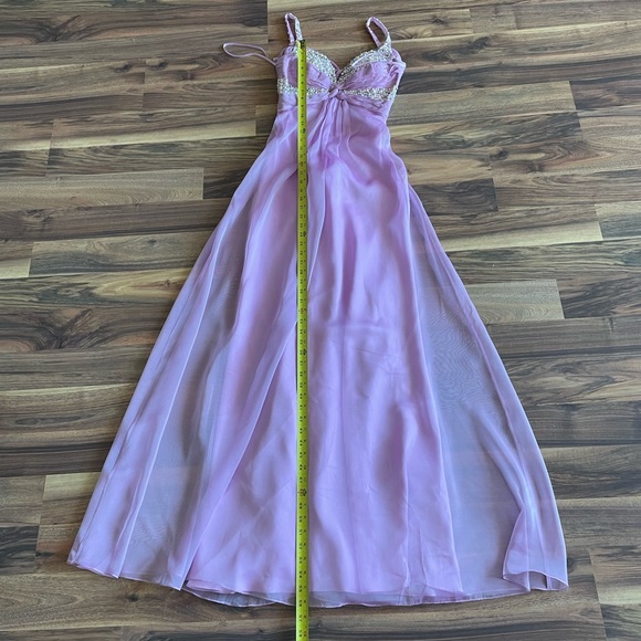 BNWT La Femme beaded chiffon gown - Picture 8 of 9